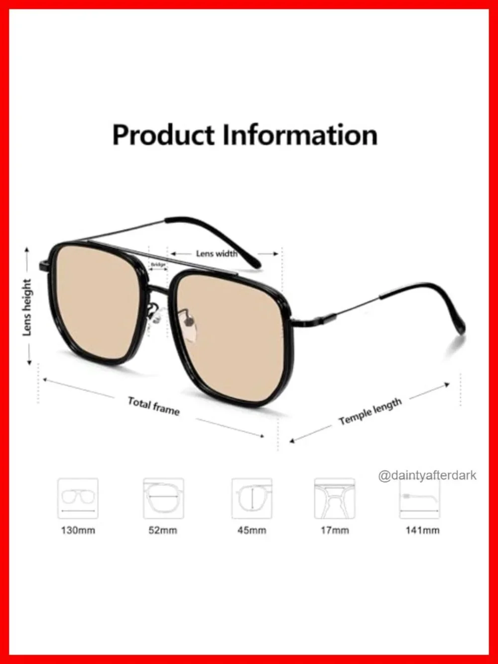 Retro Square Aviator Sunglasses Women Men Oversized Metal Frame UV400